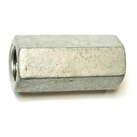 Midwest Fastener Coupling Nut, 3/4"-10, Steel, Hot Dipped Galvanized, 2-1/4 in Lg, 6 PK 54547